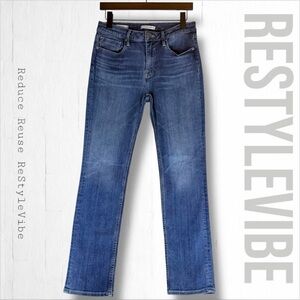 VIGOSS Women’s Size 29 Denim Jeans Marley Straight Style Fit Stretch Mid Rise